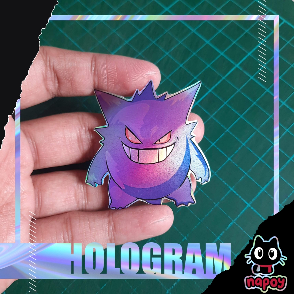 

Stiker Hologram Pokemon Gengar 02