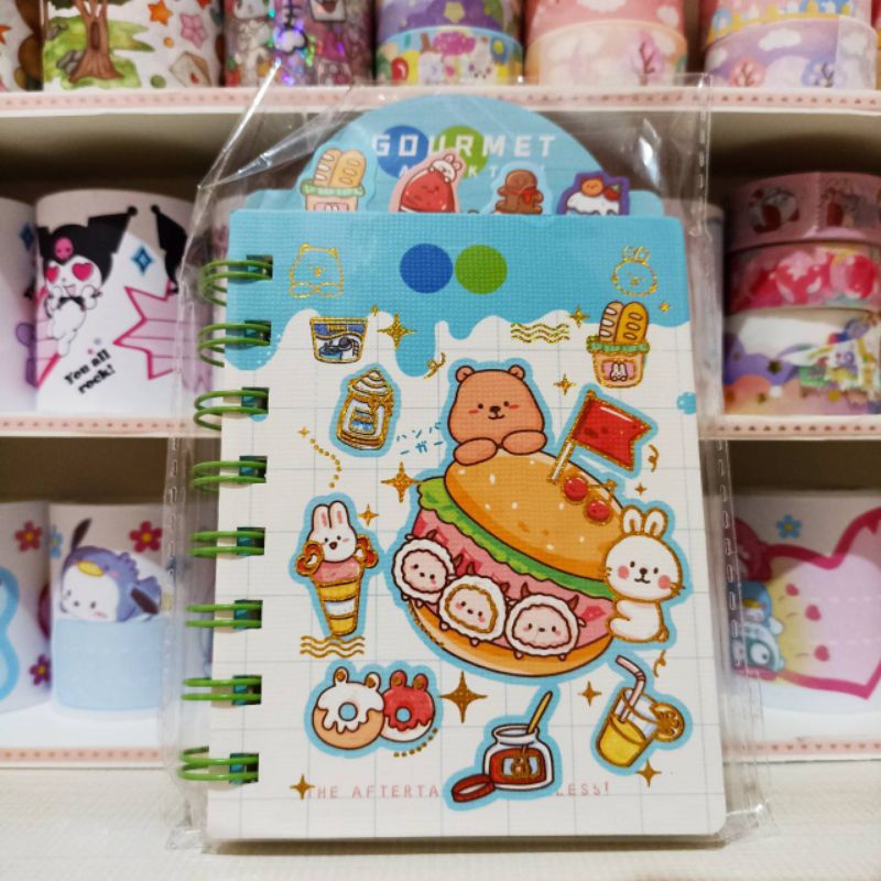 

Buku Mini Spiral/ Buku Saku 9CM x 11CM/ Notebook Garis Line Notepad Catatan Sekolah Lucu Aesthetic/ Diary Jurnal Journal