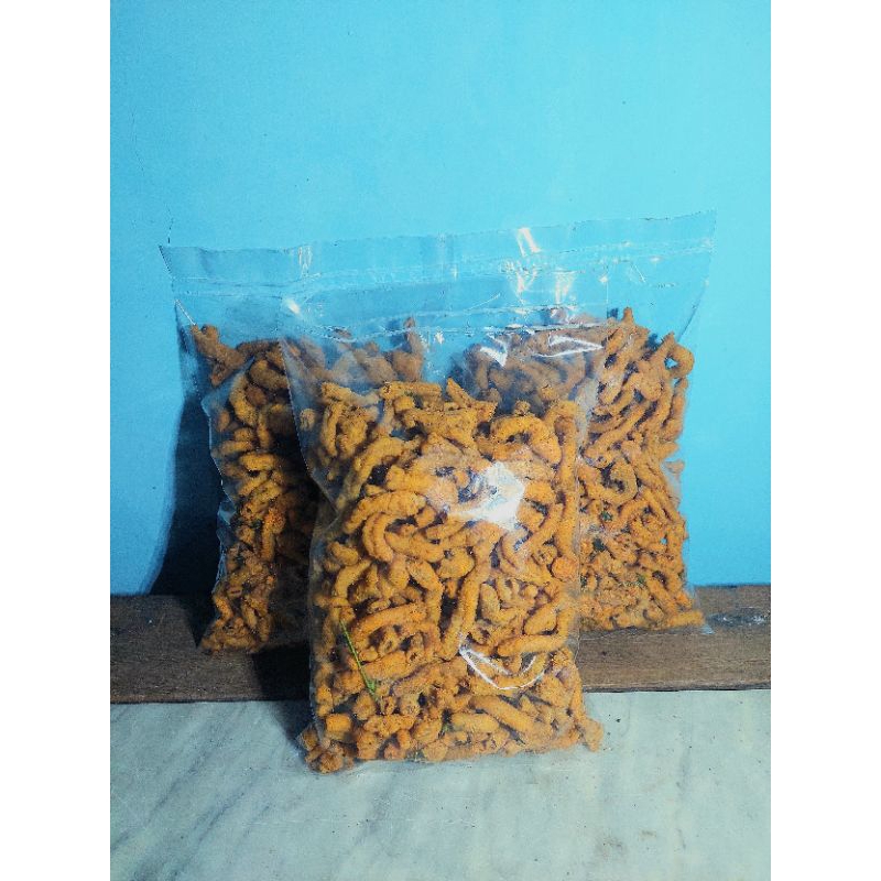 

kripik usus pedas daun jeruk 500grm free kardus+ bubblewrap.