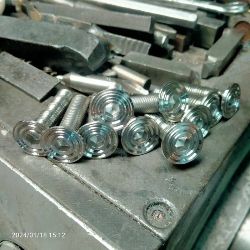 Baut L Stainless slim Probolt Shock depan Yamah Vixion Scorpio