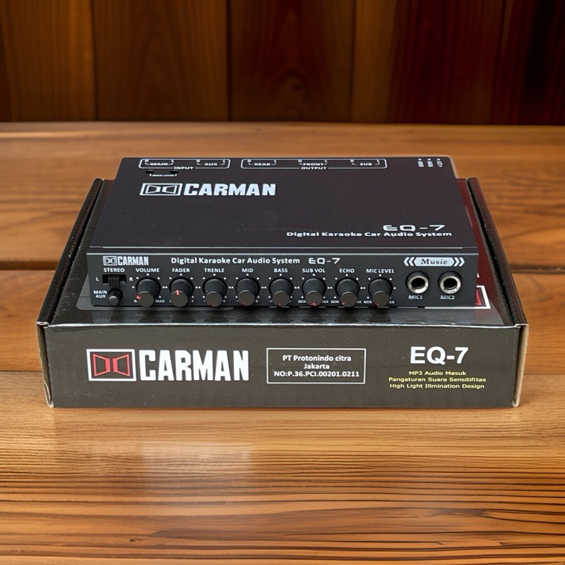 Parametrik Equalizer Carman EQ-7 - Preamp Carman EQ7 2 mic input - EQ 7 CARMAN