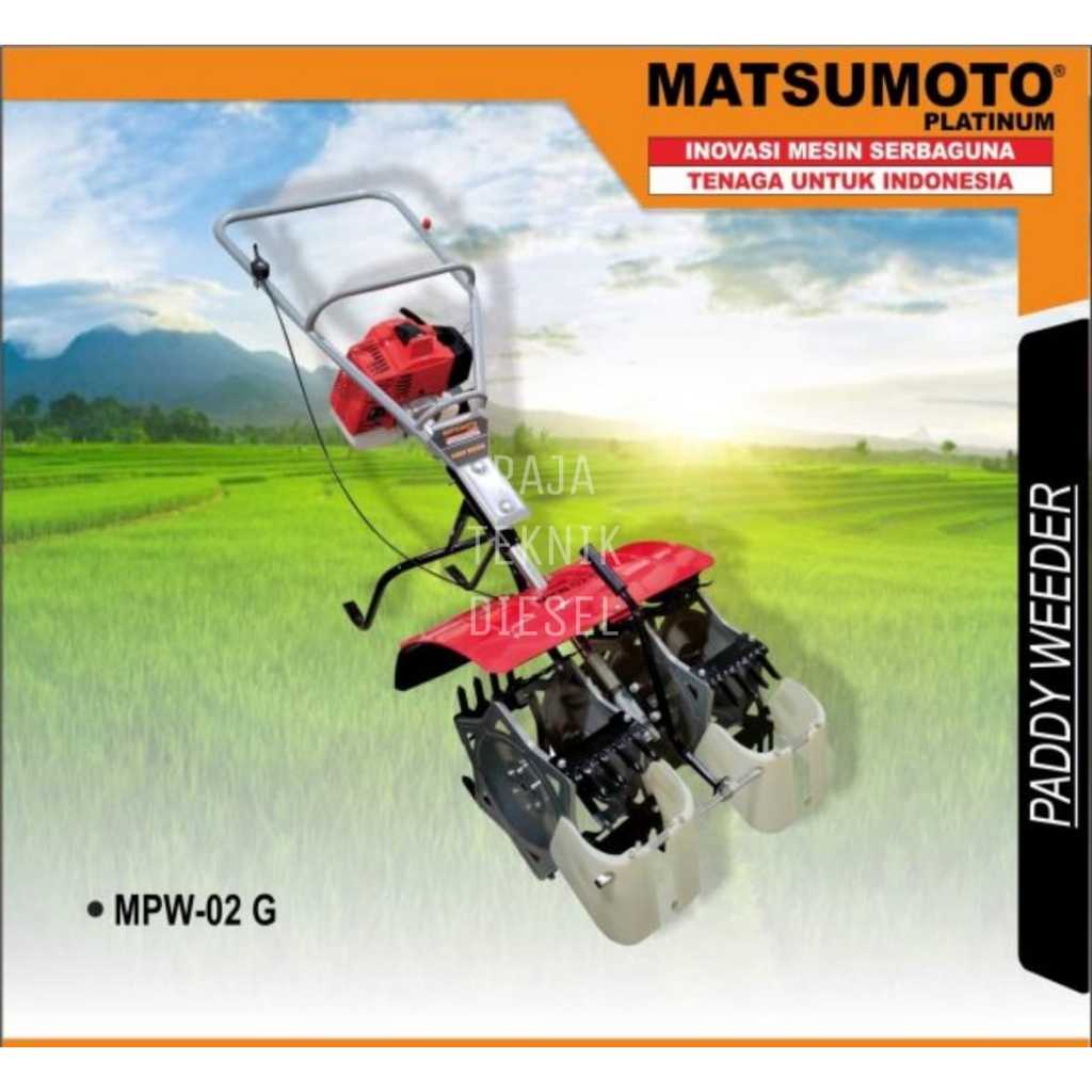 Paddy Weeder Penyiang Padi Tiller Cultivator Matsumoto MPW 02 G MPW-02G ORIGINAL TERBAIK