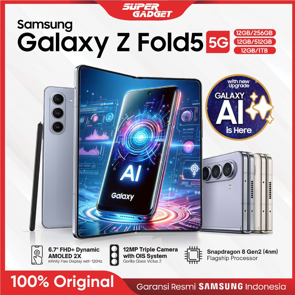 Samsung Galaxy Z Fold 5 5G 12/256 12/512 12/1TB RAM 12 ROM 256 512 12GB 256GB 512GB 1TB HP Fold5 ZFold5 Smartphone Android