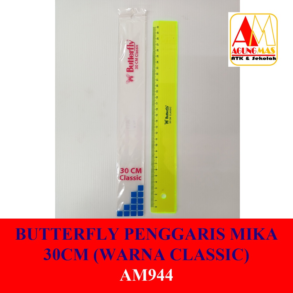 

BUTTERFLY PENGGARIS MIKA 30CM (WARNA CLASSIC)