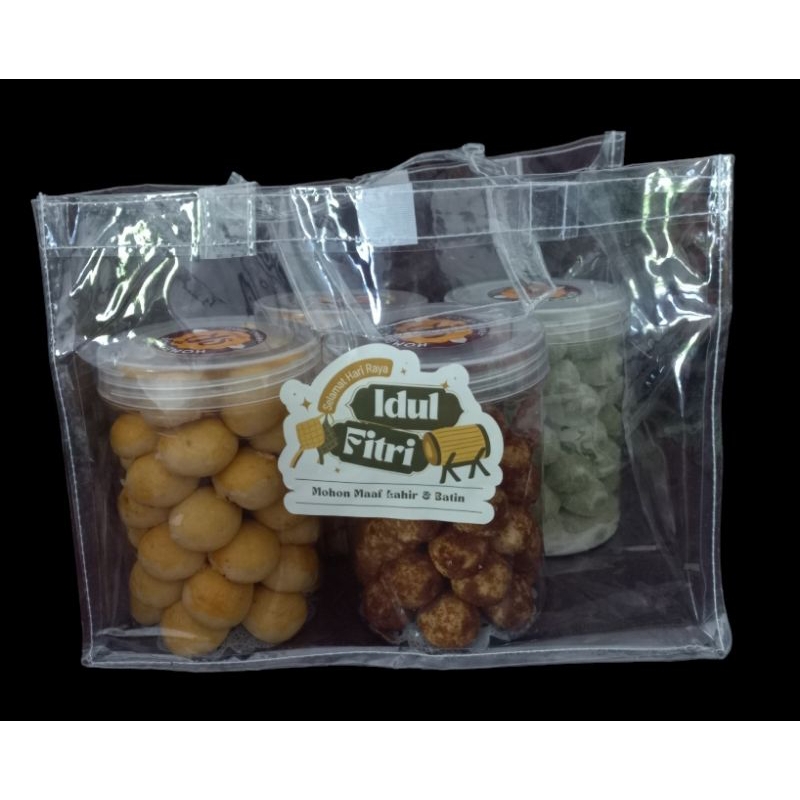 

Hampers isi 4 kue kering Jar Tabung 750ml