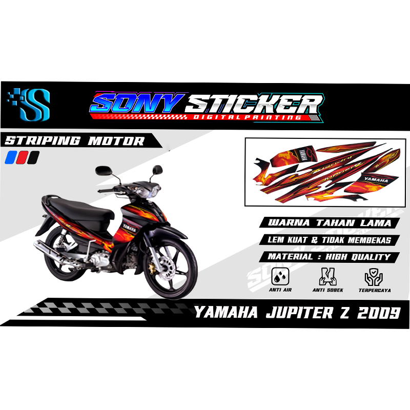 Stiker List Body Motor Jupiter Z 2009 - Striping Standar Yamaha Jupiter Z Tahun 2009