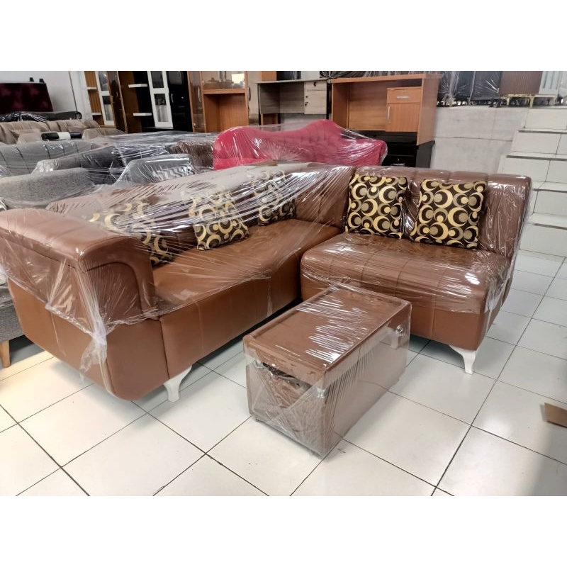 sofa l putus minimalis kulit oscar premium