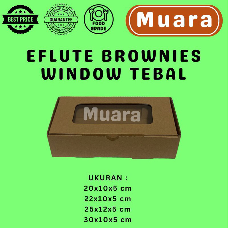 

Dos Eflute Brownies Window Tebal Tutup Sambung Mika Tinggi 5Cm / Kotak Kardus Box Dus Hampers Kue Brownies Tinggi 5Cm