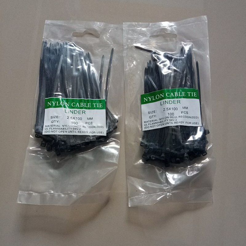 Kabel Ties / Cable Ties / Kabel Nylon 2,5×100mm Hitam