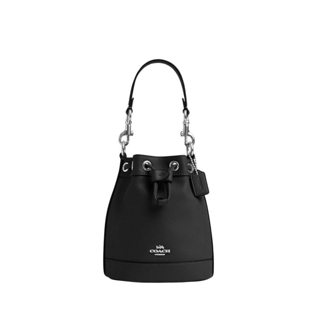 COACH Mini Bucket Bag Silver Black