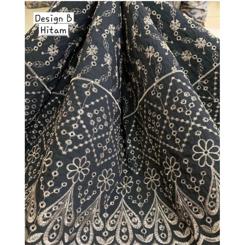 kain katun linen bordir