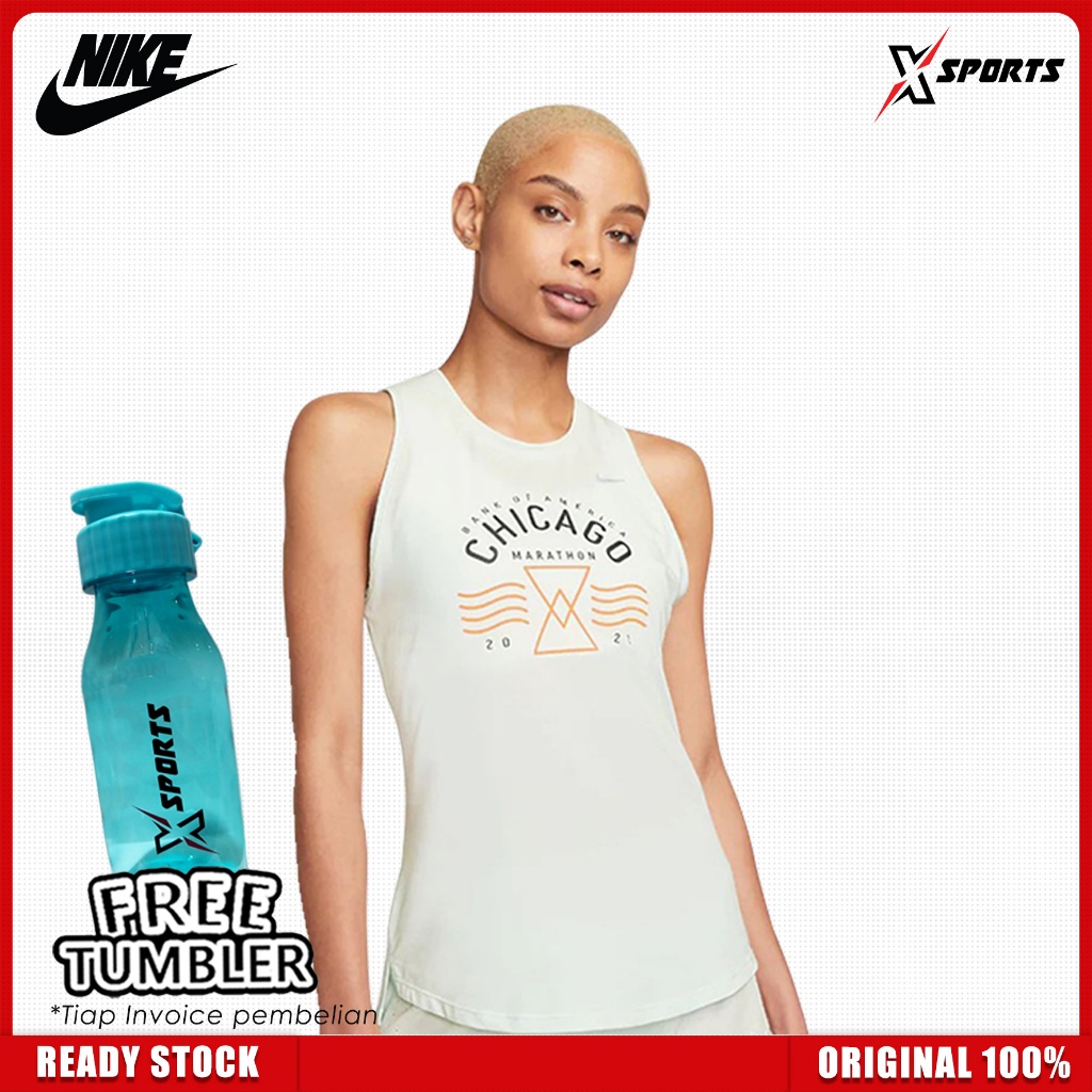 NIKE Chicago Marathon 2022 Tank Singlet Women Barely Green