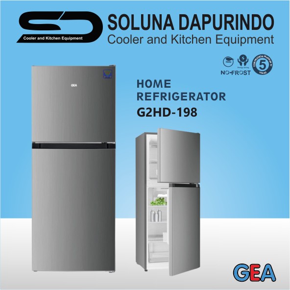 GEA Home Refrigerator G2HD-198 / G2HD198 / G2HD 198 / Kulkas 2 Pintu