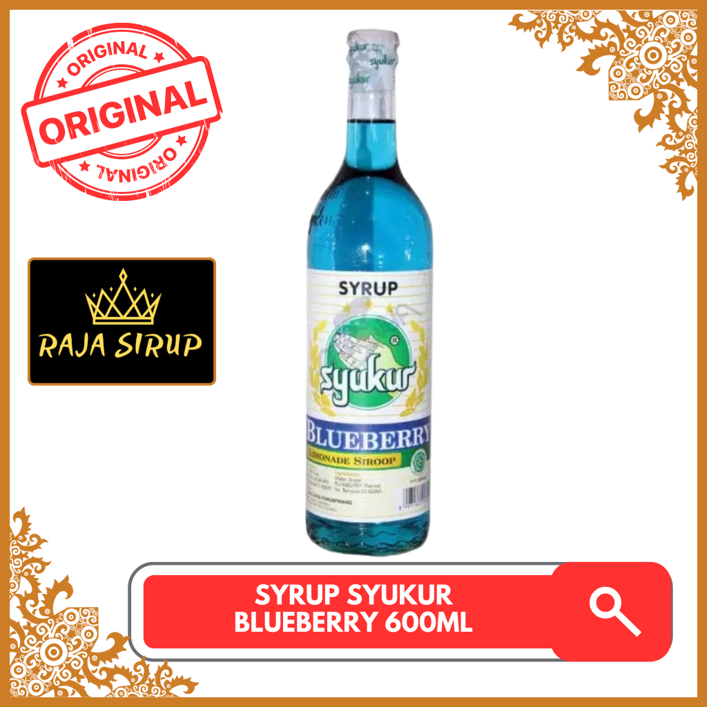 

Syrup Syukur Blueberry 600ml / Sirup Biru