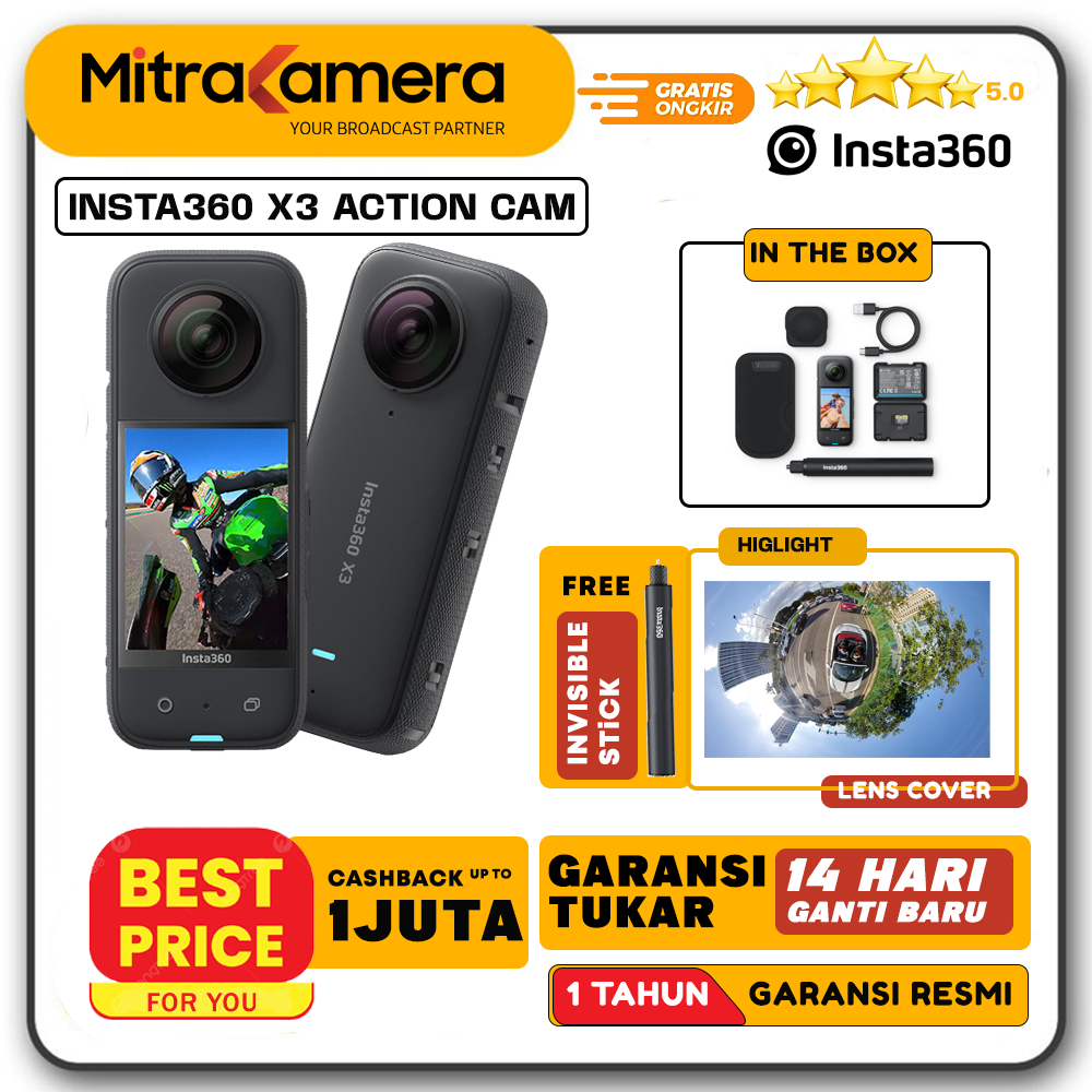 Insta360 X3 Action Camera Insta 360 ONE X3