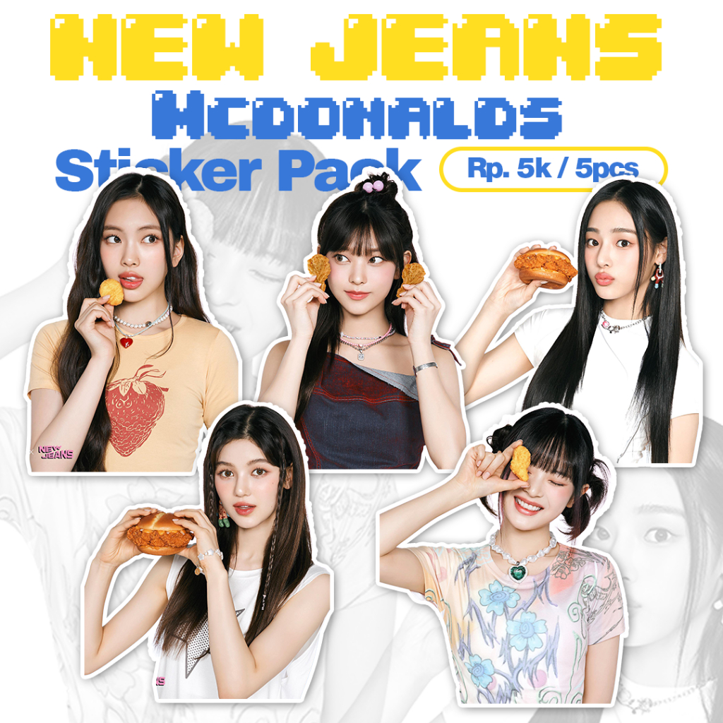 

STICKER NEW JEANS Mcdonalds / STICKER NEW JEANS 5pcs / STIKER KPOP NEWJEANS / STIKER NEWJEANS