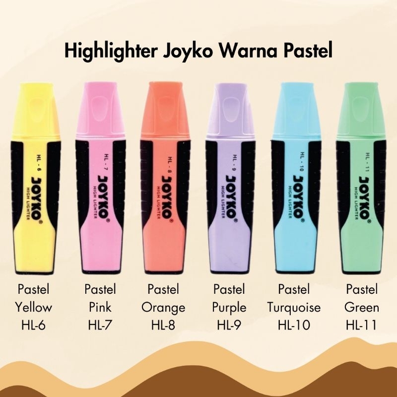 

Stabilo Highlighter Penanda Joyko Warna Pastel