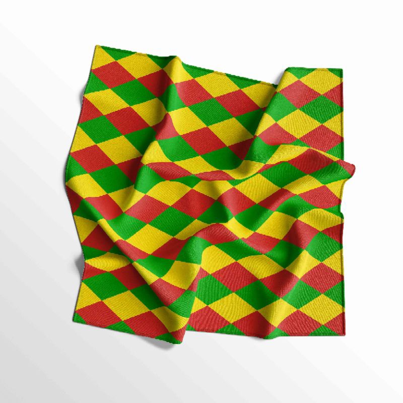 Syal Bandana Motif Catur Jamaica Aksesoris Fashion Multifungsi