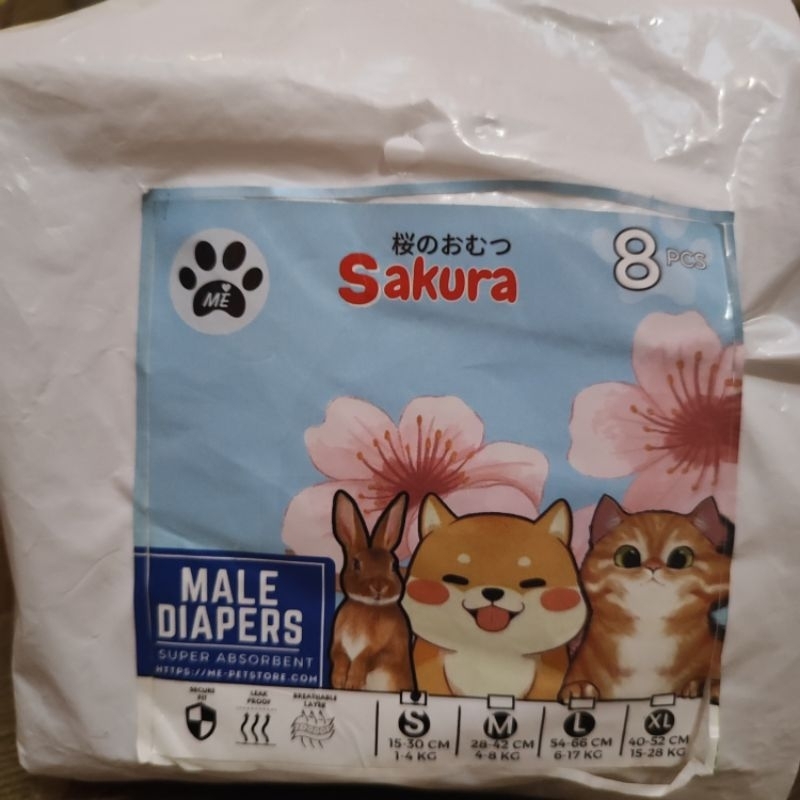 Popok / Pampers / Diapers Anjing Kucing Jantan Male Size S