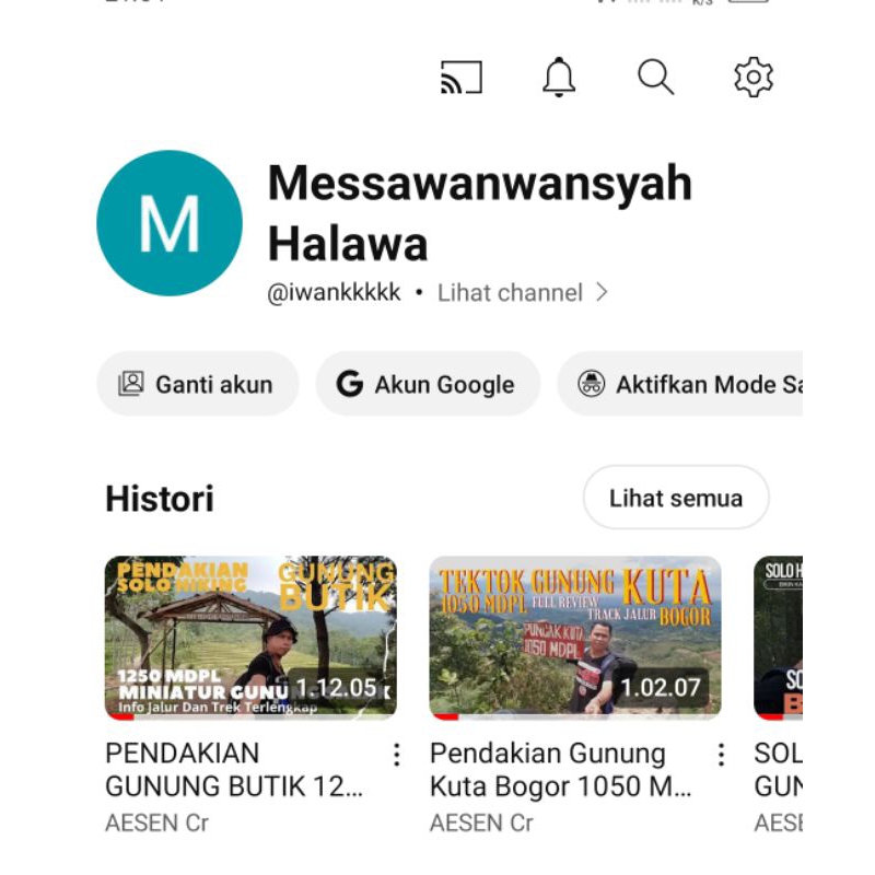 Akun YouTube 1000 Subscriber