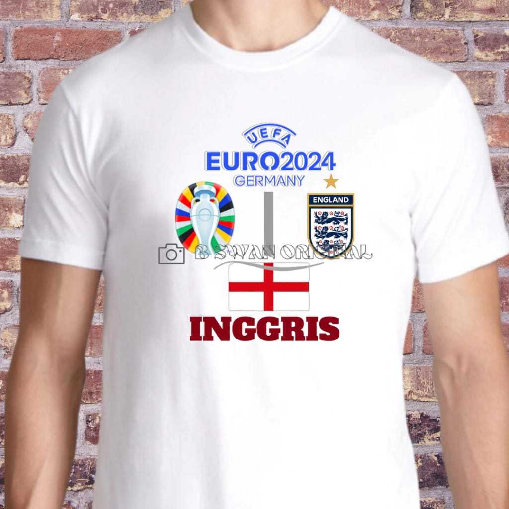 KAOS EURO 2024/LOGO ENGLAND TERBARU