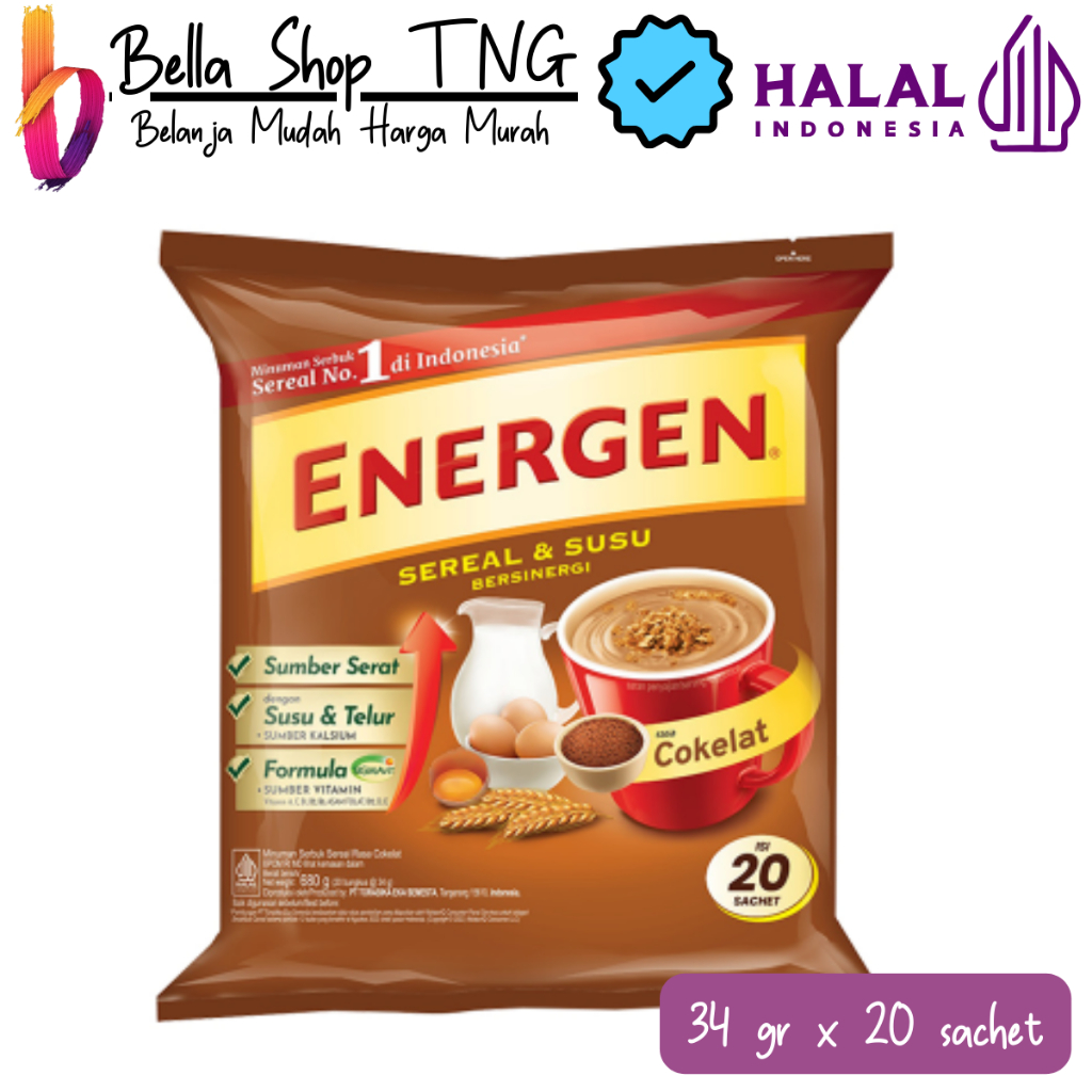 

ENERGEN Minuman Sereal Cokelat 20 x 34 gr