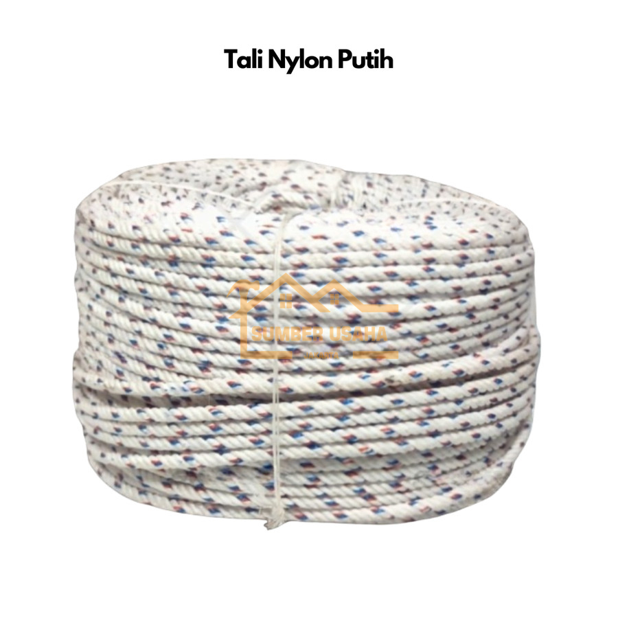 

20 Meter Tali Nylon Tambang Kapal Nilon Putih Tampar Dadung Ikat 18mm SUJ