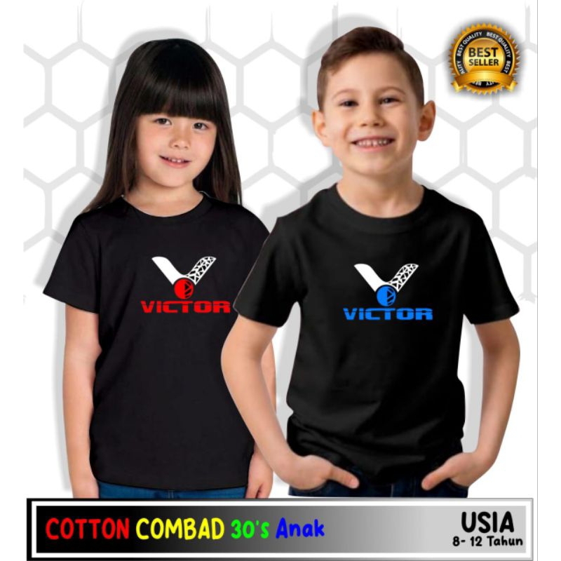 Baju lengan pendek anak kaos badminton anak pria wanita