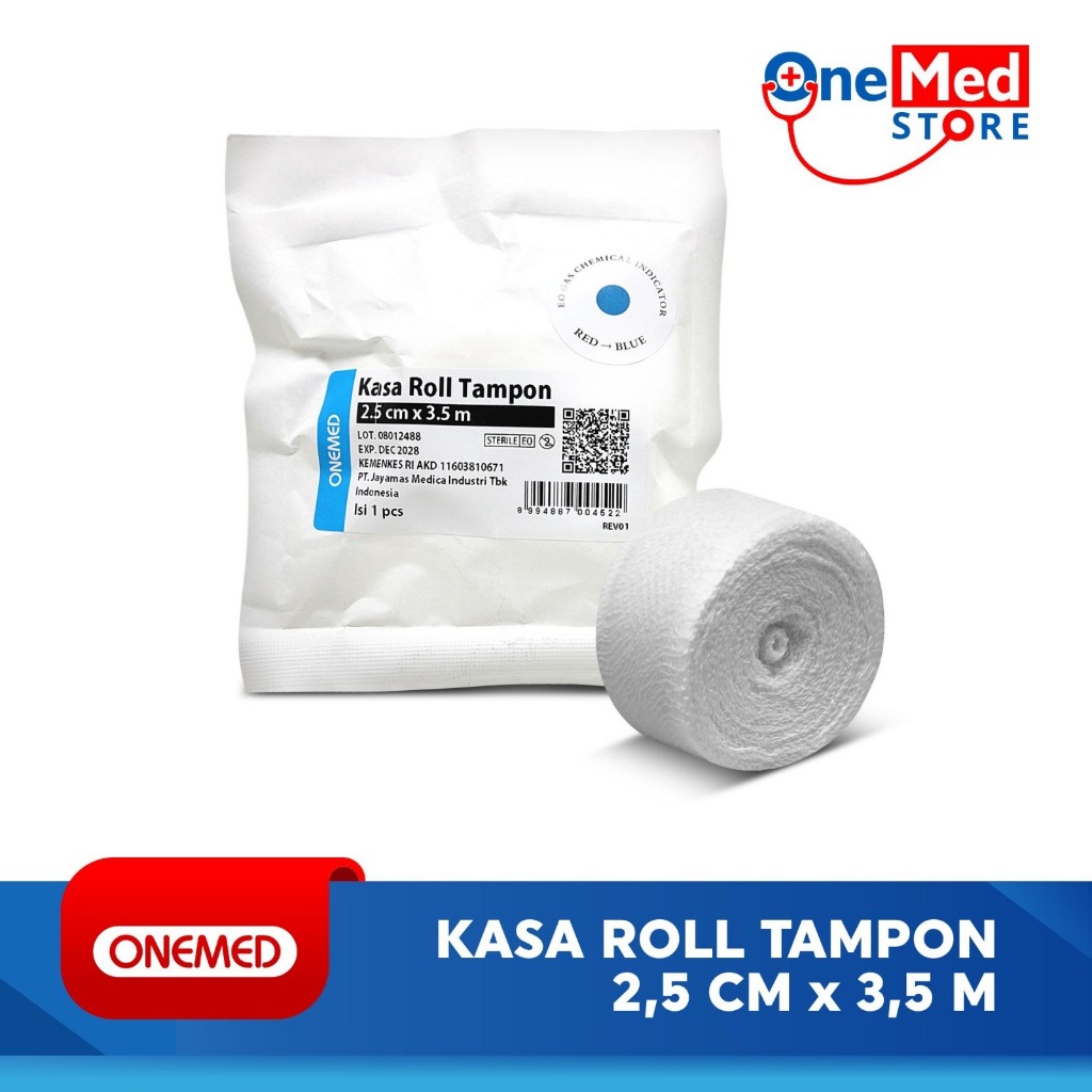 Kasa Roll Tampon Steril 2.5 cm x 3.5 m Onemed