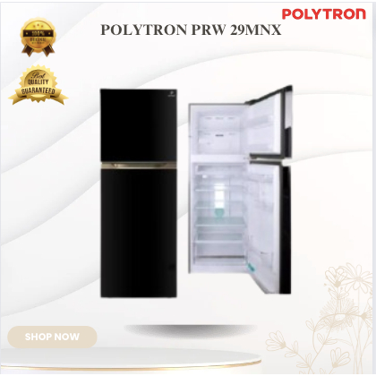 POLYTRON Kulkas 2 Pintu Belleza Jumbo PRW 29MNX 260L/PRW-29MNX/PRW 29MNX/POLYTRON KULKAS LOW WATT