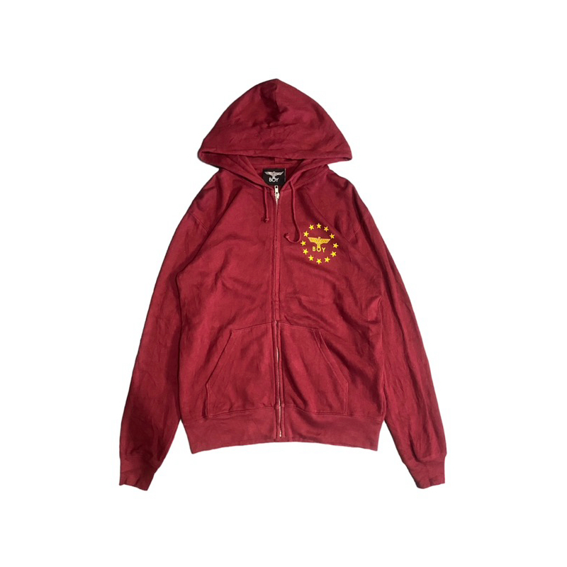 zipper hoodie boy london maroon