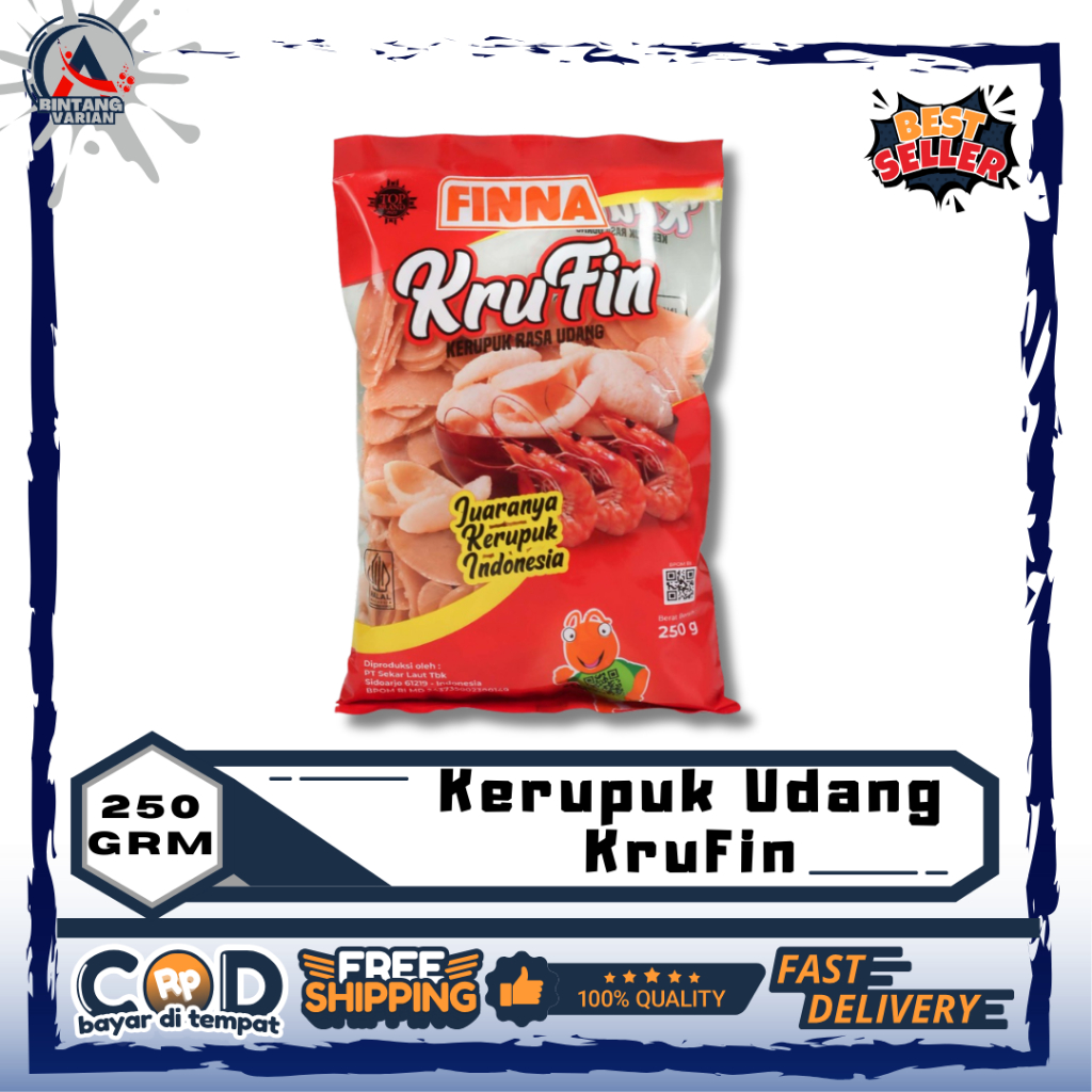 

Krufin Rasa Udang dan Bawang 250Gram