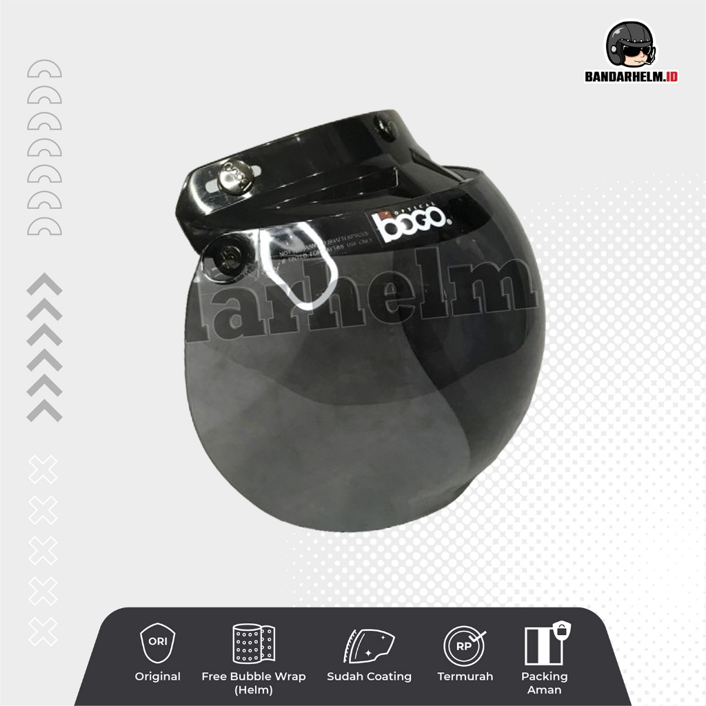 Kaca Helm Retro Cembung Merek BOGO (Original)