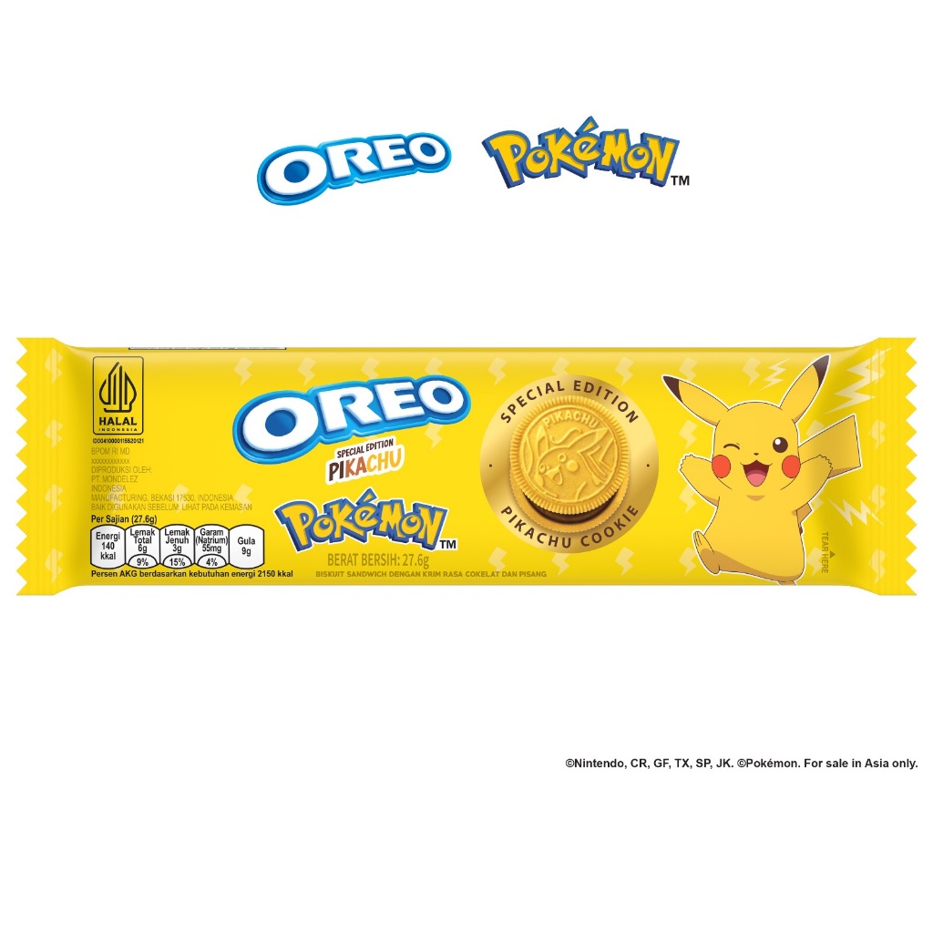 Oreo Pokemon Chocolate Banana 165.6g [Multipack Isi 6] Image 2
