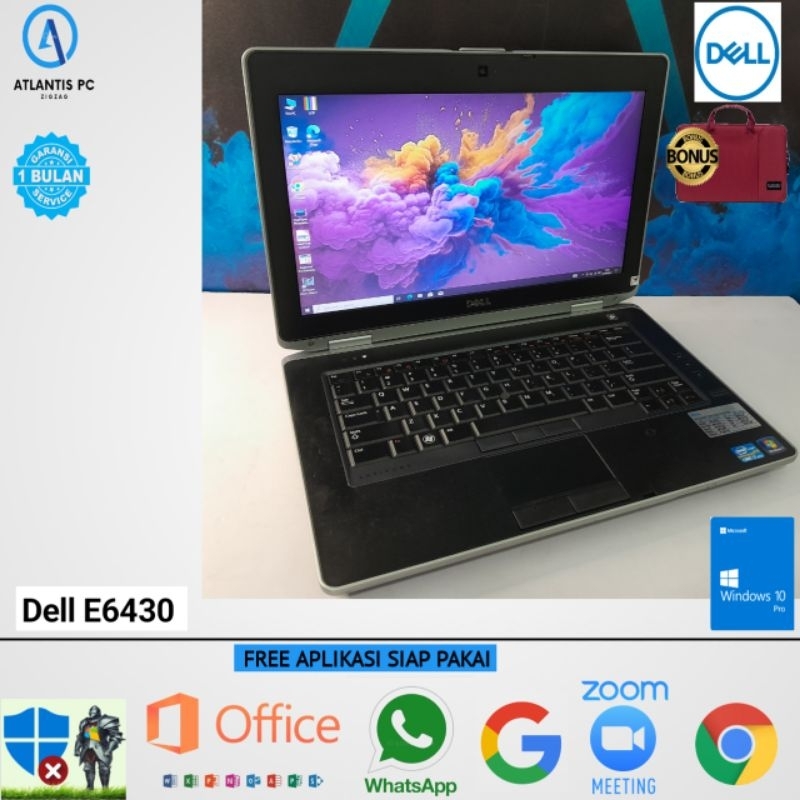 Laptop Dell E6430 Core i7 Gen 3 Ram 16GB HDD 500GB Windows 10 SIAP PAKAI 