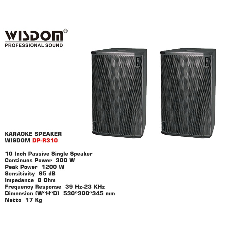 Speaker pasif Wisdom 10 inch " DP-R310