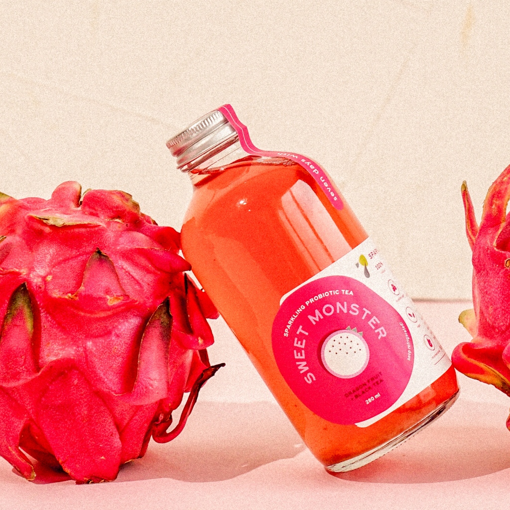 

Sweet Monster - Dragonfruit + Black Tea Kombucha by Seven 280ml