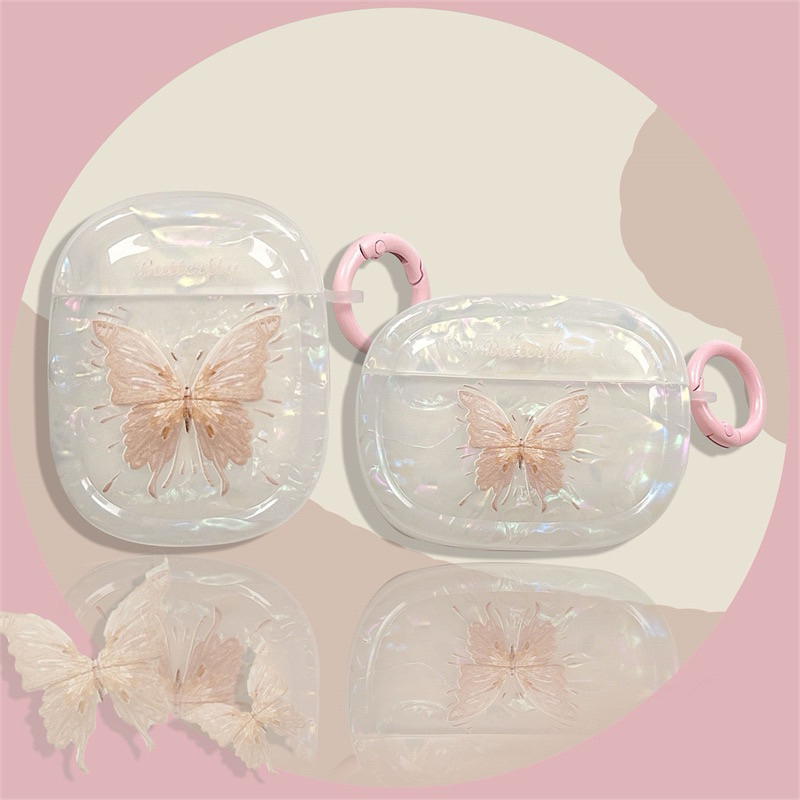 Gold Butterfly Hologram Softcase for Airpods 1 2 Pro 3 Case Airpods Inpods TWS