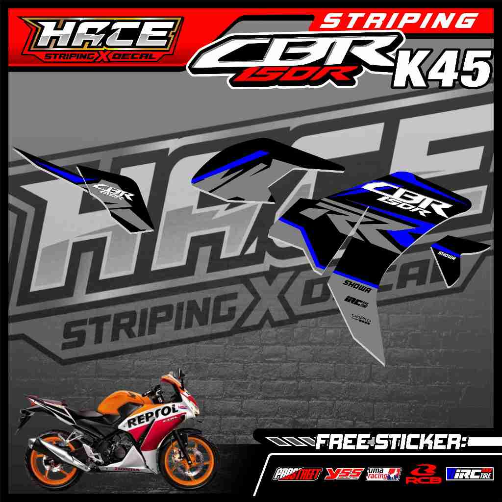 376 STRIPING STICKER CBR K45 LOKAL - STRIPING CBR K45 LOKAL PREMIUM GRAFIK