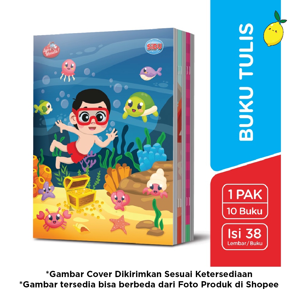 

Buku Tulis Garis SIDU 38 Lembar 1 Pak 10 Buku