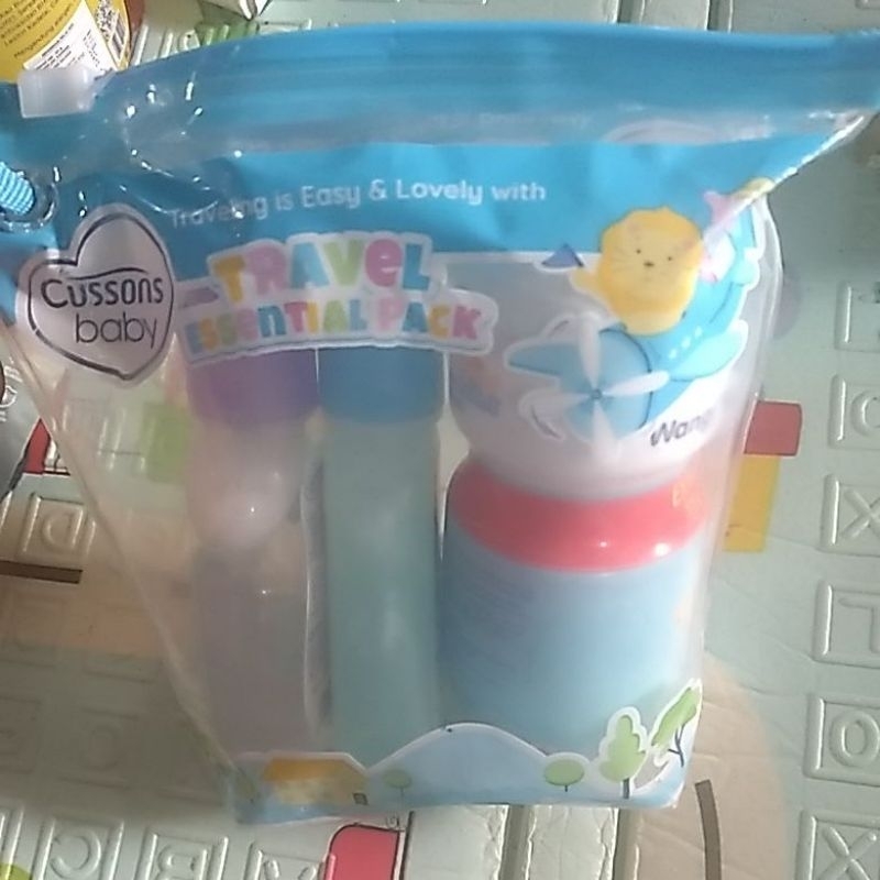 Cussons baby Travel essential pack 3 pcs/ pack 5 poder 35+15g,hair & body wsah 50ml,cologne 50ml