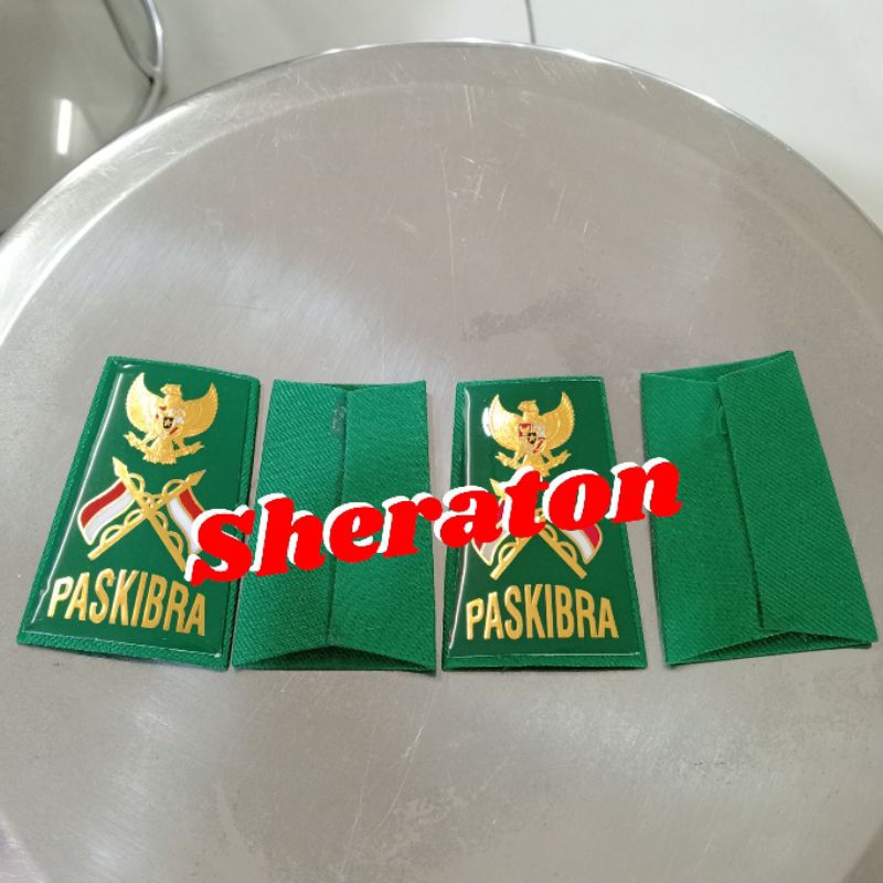 

evolet paskibra warna hijau Garuda 1set