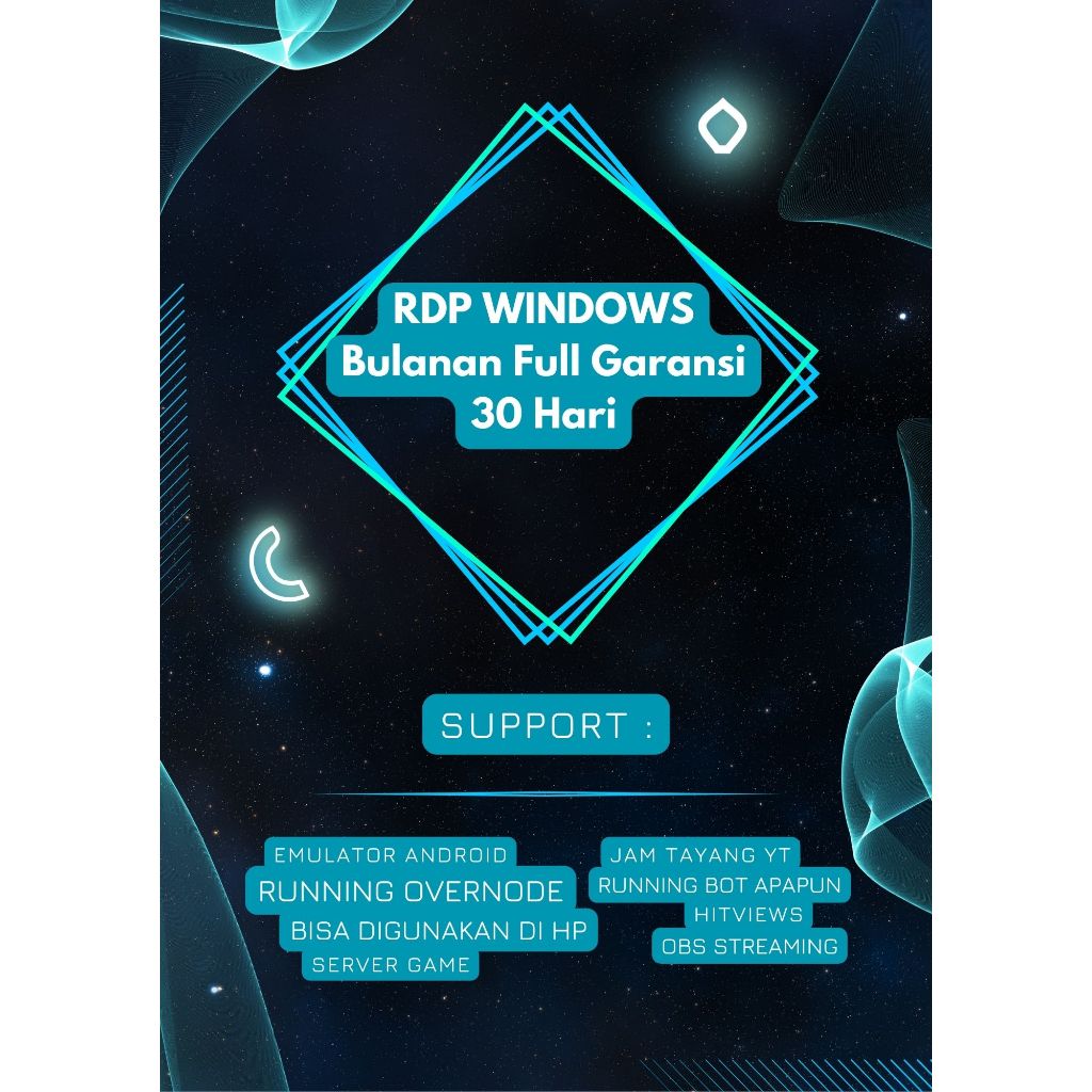 RDP Windows Bulanan Full Garansi 30 Hari ( Support Overnode )