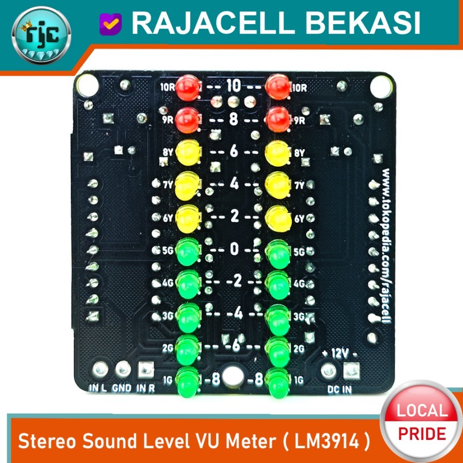 Dital VU meter Stereo 20Led Audio Level Meter Display Sound Analizer