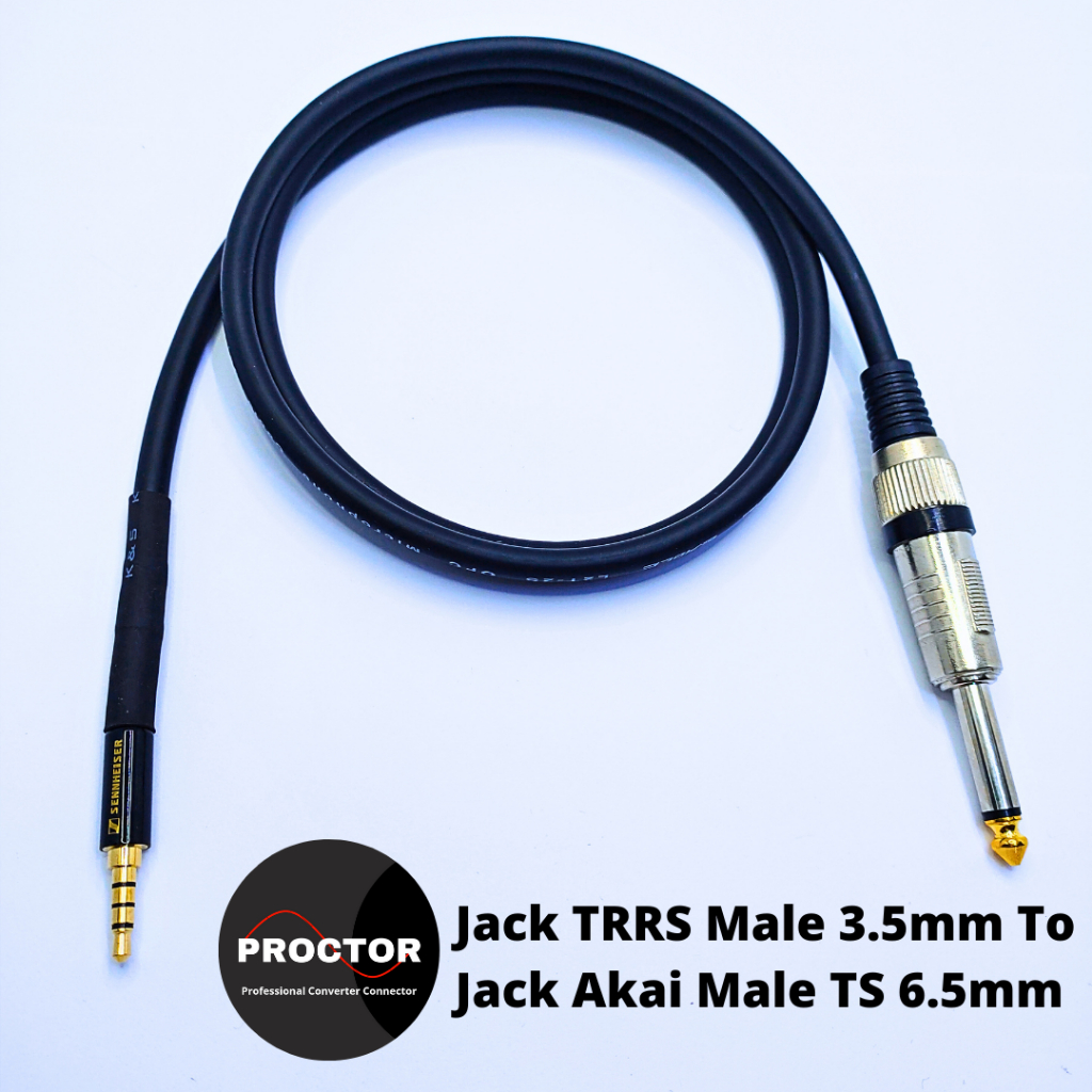 Audio Adapter Jack Akai Mono TS 6.5 mm Male to TRRS 3.5 mm Male Smartphone
