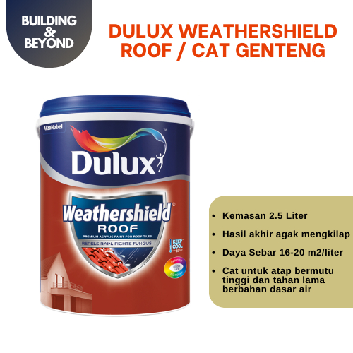 CAT GENTENG DULUX WEATHERSHIELD ROOF PAINT 2.5 Liter