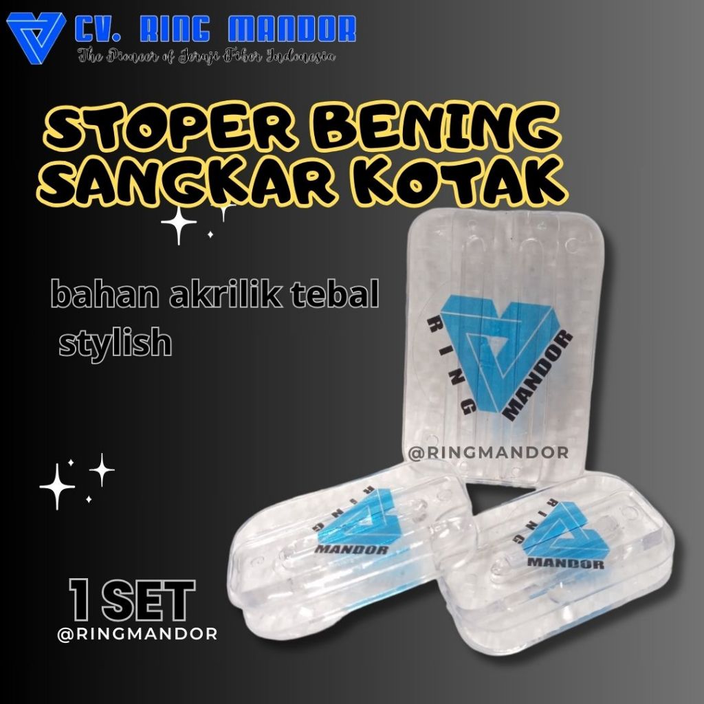 Stoper bening sangkar kotak Stoper variasi tangkringan bening sangkar kotak