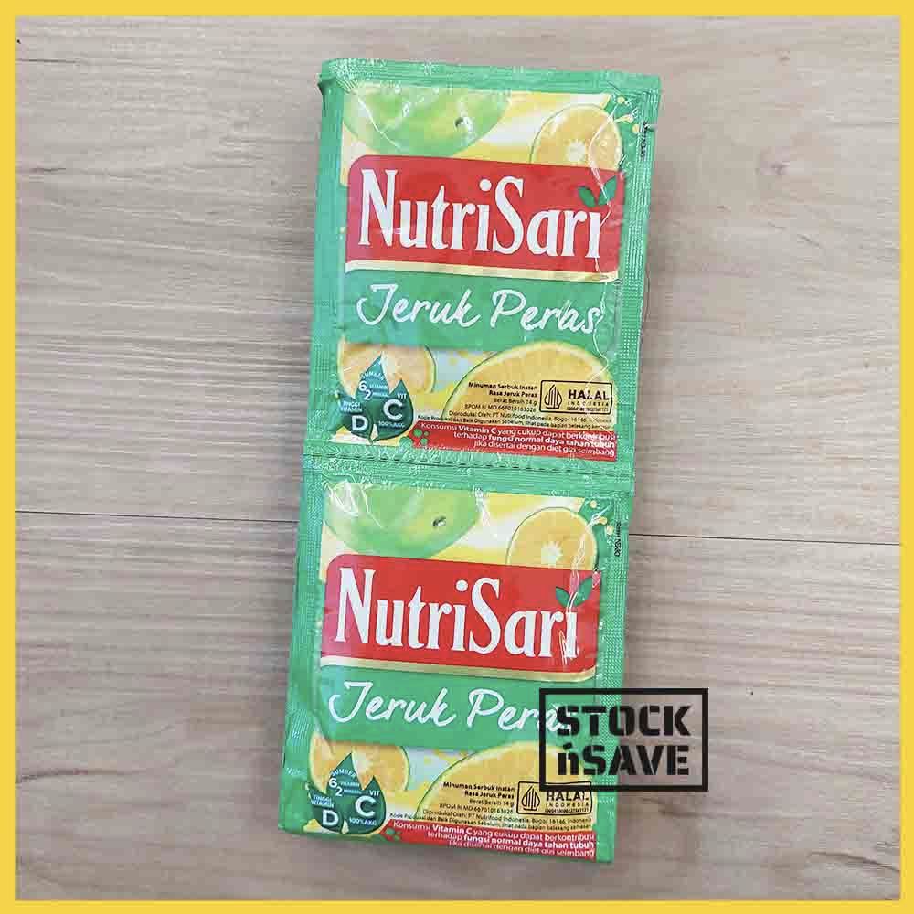 

Nutrisari Jeruk Peras 1 renceng isi 10 sachets Minuman Serbuk Jeruk