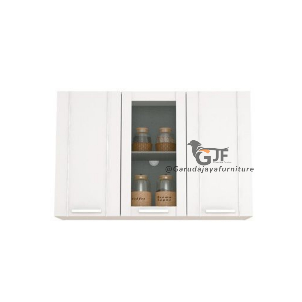 KITCHEN SET DAPUR / LEMARI GANTUNG DAPUR 3 PINTU WARNA PUTIH GLOSSY AVANTI MADRID