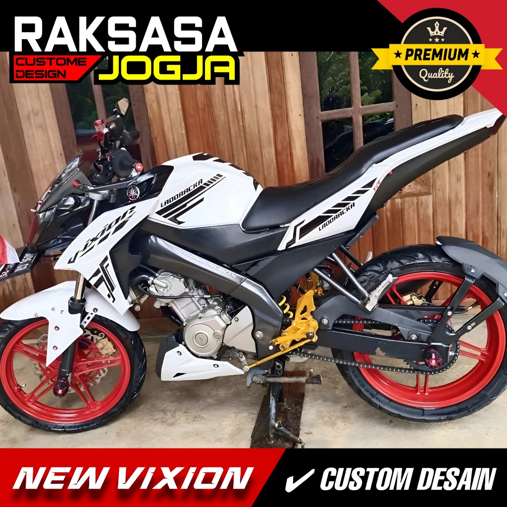 STRIPING VIXION NEW NVA NVL OLD TRANSPARAN CUSTOME HITAM BIRU PUTIH MERAH VINIL MAX DECAL HOLOGRAM 9